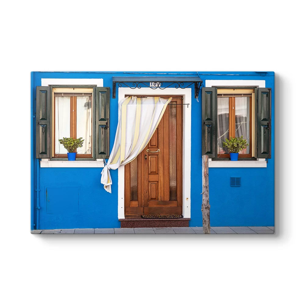 Burano Adası Evleri Tablosu - Model 1